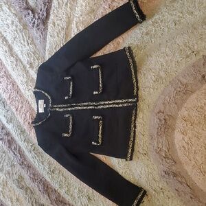 Hilary Radley black blazer and dress sz medium